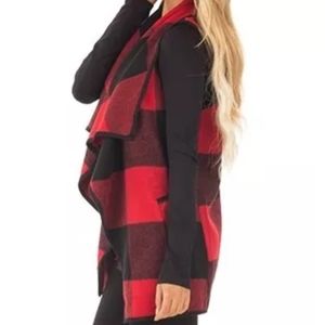 Buffalo Plaid Waterfall Vest